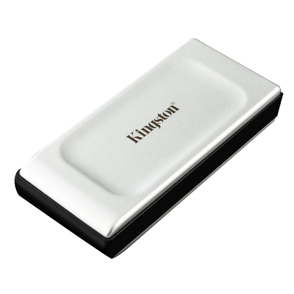 SSD externo Kingston XS2000 2TB, USB 3.2, Gen2, hasta 2000 MB/s, gris + Funda de goma